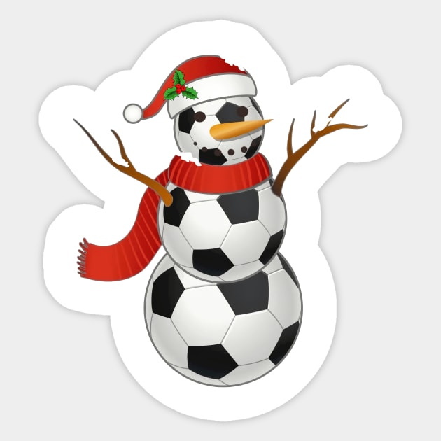 Soccer Santa Hat Snowman Christmas Lights Funny Xmas Squad Sticker by KhanhVan